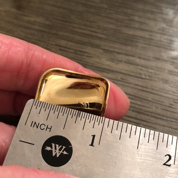 Vintage AVON Bold Dimensions Round Square Earrings 1990 - Picture 8 of 11